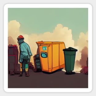 Refuse collector | Comics Style Sticker